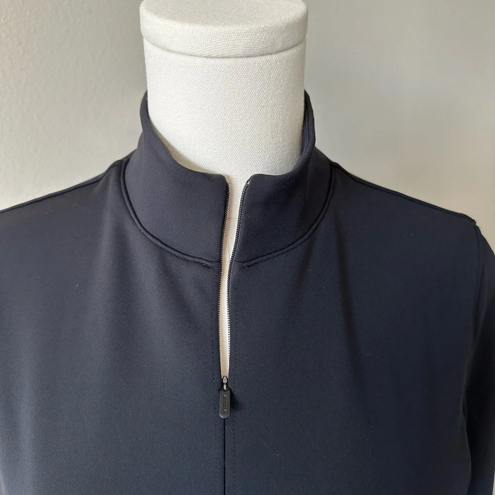 Athleta Delancey Black Half Zip Long Sleeve Mock Neck Dress with Pockets-SP - Picture 5 of 14